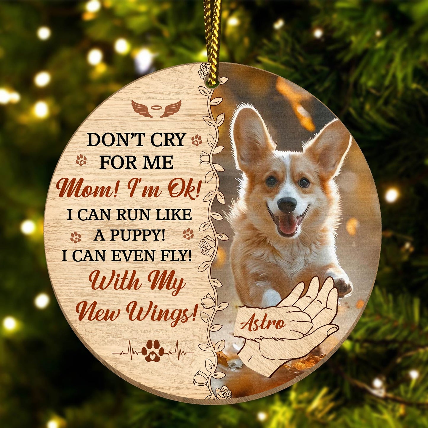 Pet Lovers - Don't Cry For Me Memoria - Personalized Acrylic Ornament