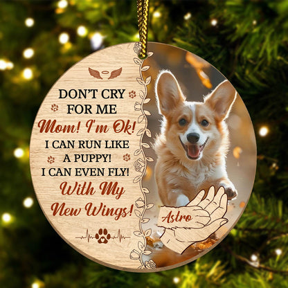 Pet Lovers - Don't Cry For Me Memoria - Personalized Acrylic Ornament