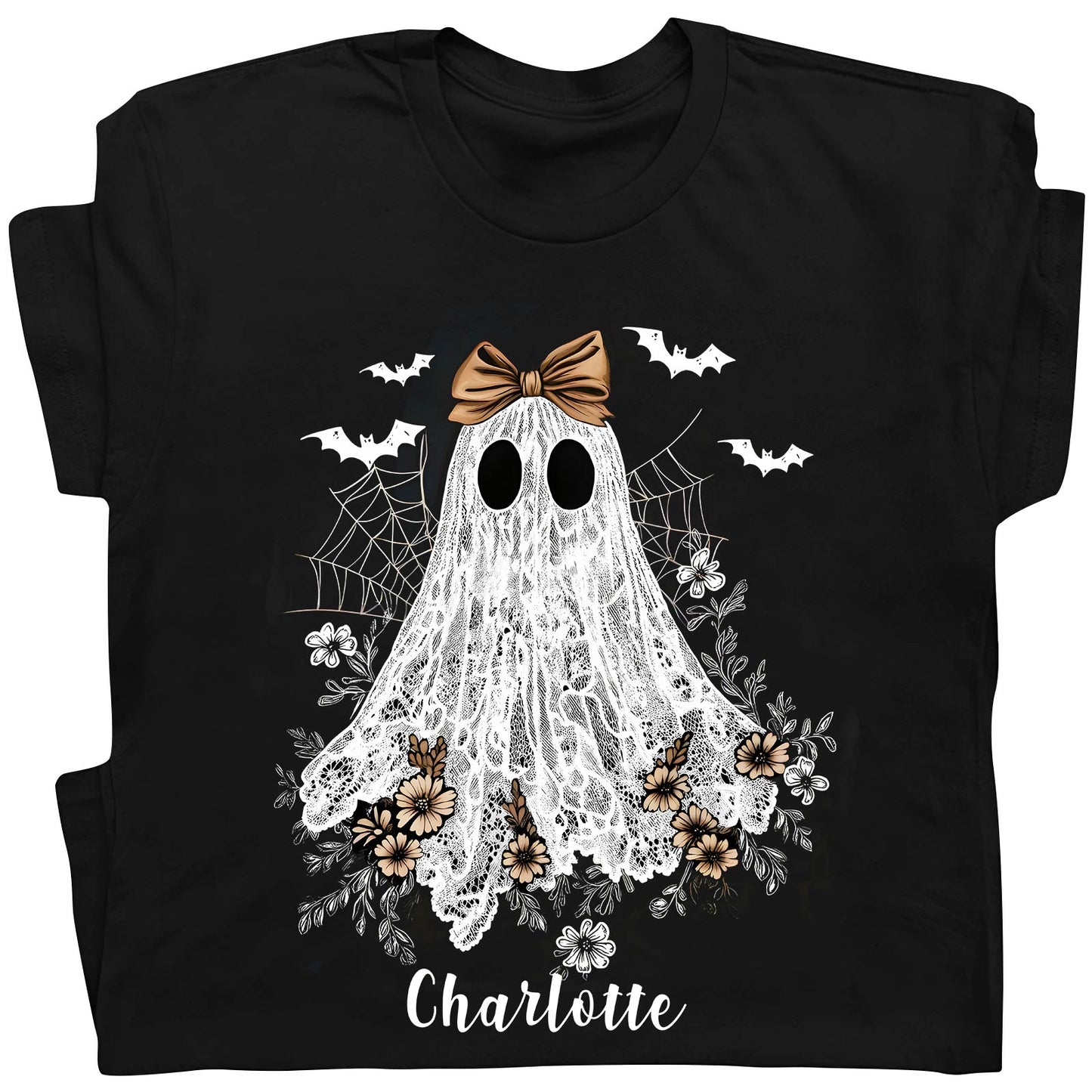 Halloween - Girly Ghost - Personalized Shirt