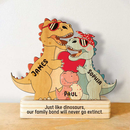 Family - Dinosaur Family - Personalized Wooden Puzzle