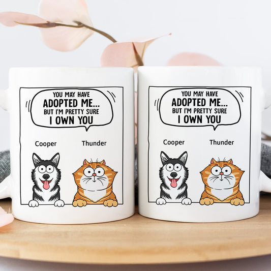 Pet Lovers - Dogs & Cats We Own You - Personalized Mug