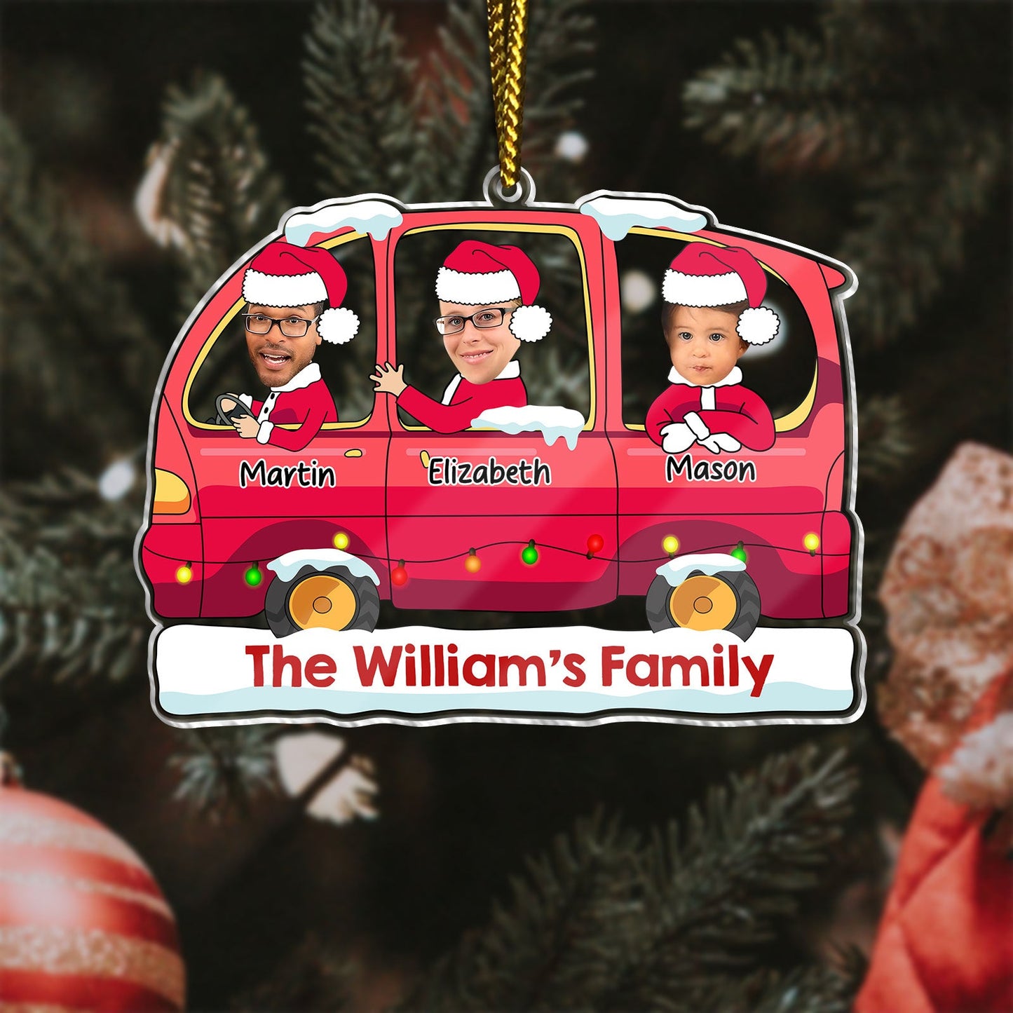 Family - First Christmas 2024 - Personalized Acrylic Car