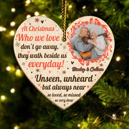 Family - In Loving Memory Robin Christmas Decoration - Personalized Wood Photo Ornament