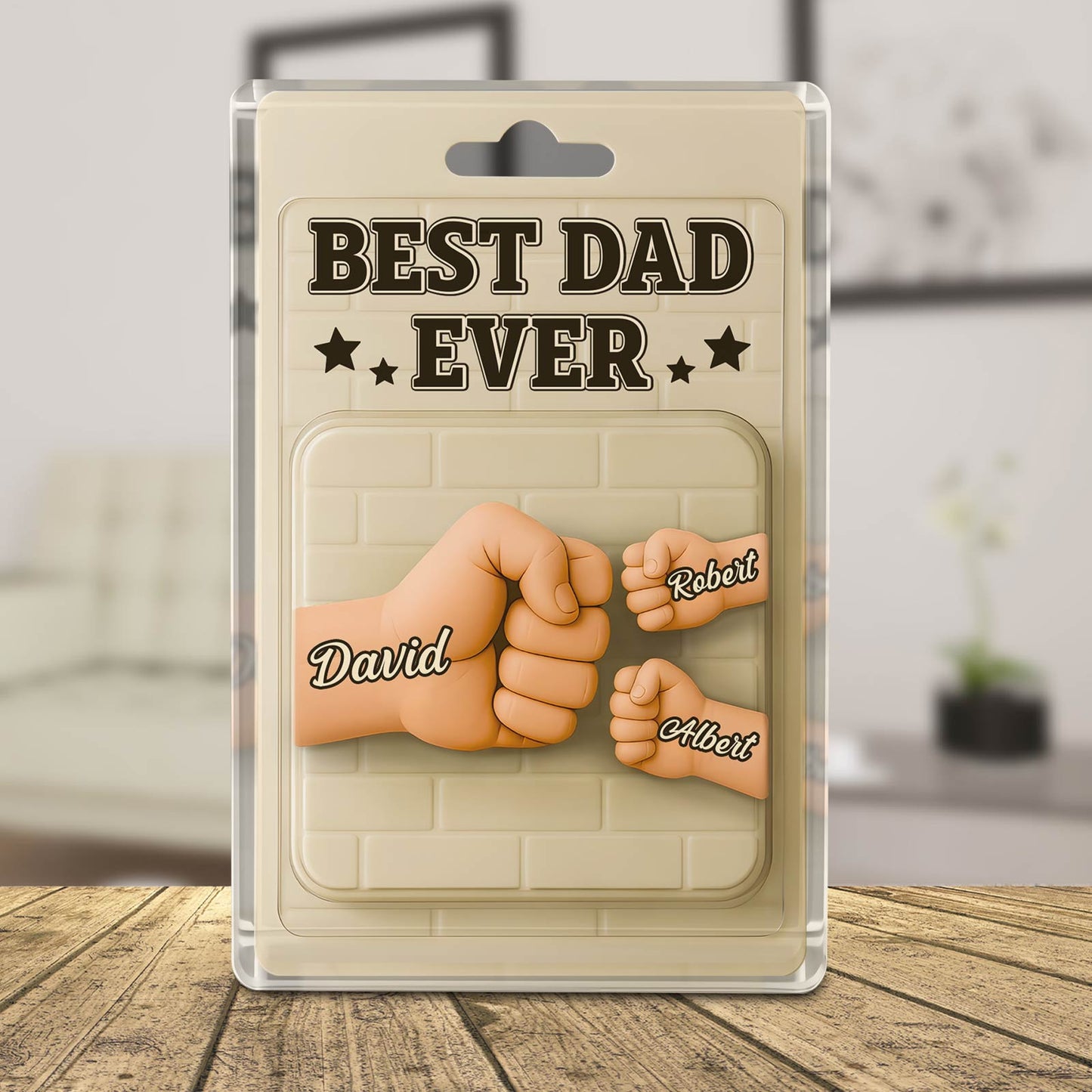 Family - Best Dad Ever - Plaque 3D Toy Packaging Acrylic
