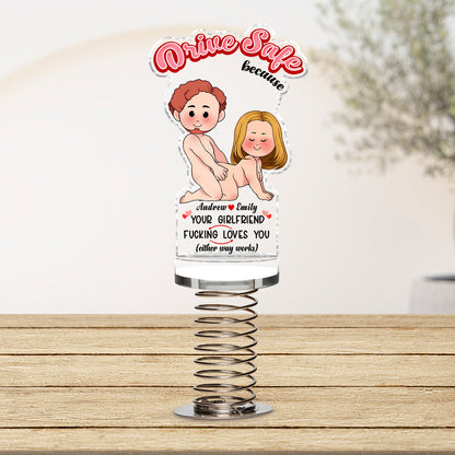 Couple - Drive Safe - Personalized Acrylic Shaking Standee