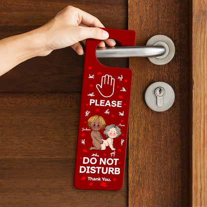Couple - Do Not Disturb - Personalized Door Hanger