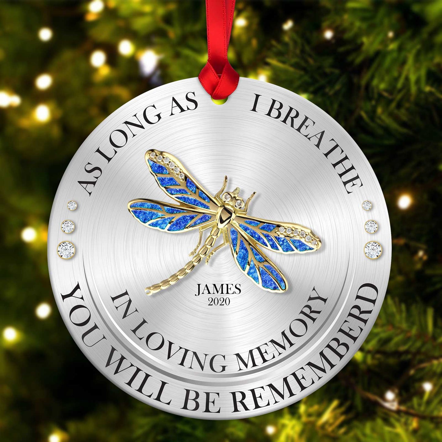 Family - As Long As I Breathe, You Will Be Remembered - Personalized Ornament