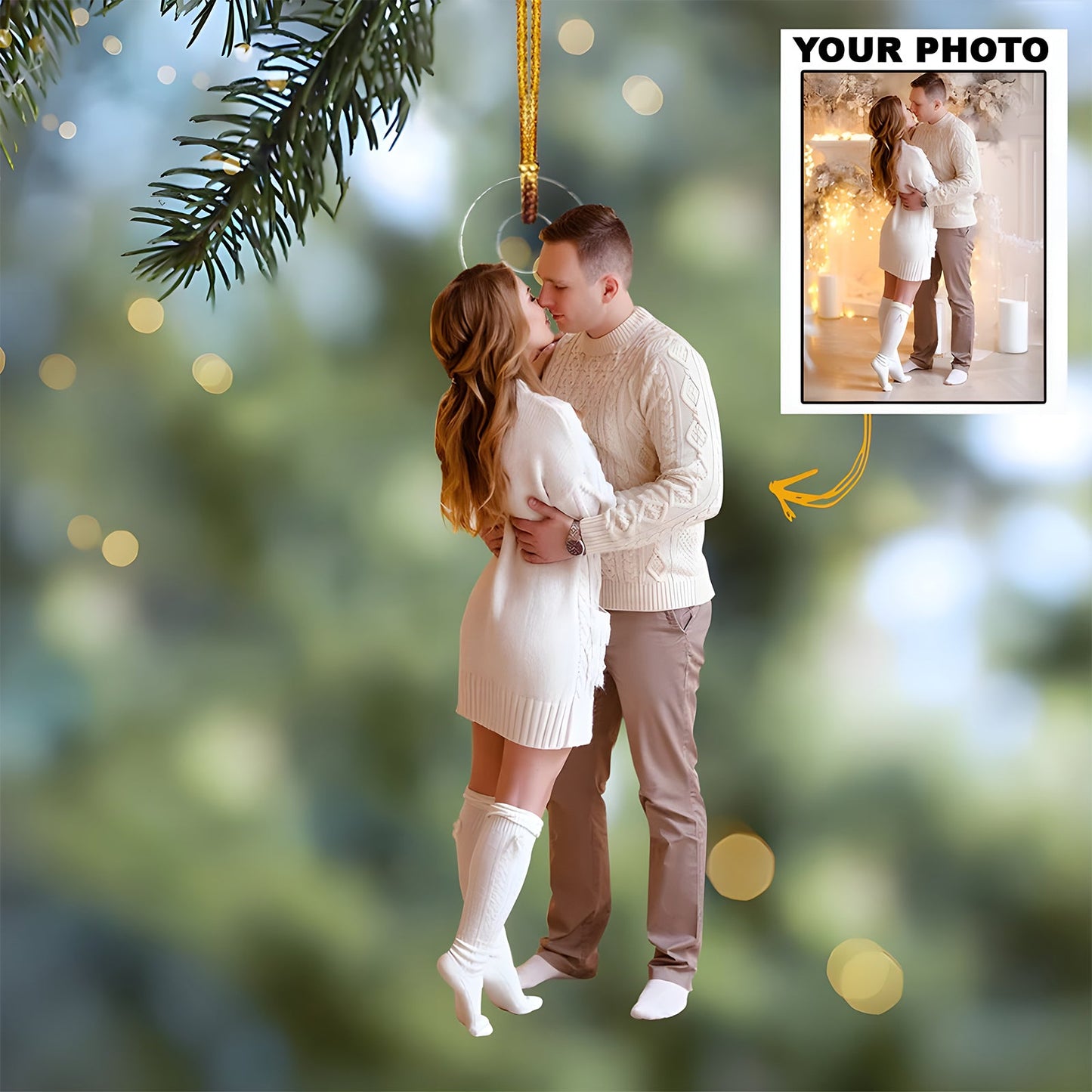 Couple - You And Me - Personalized Photo Acrylic Ornament