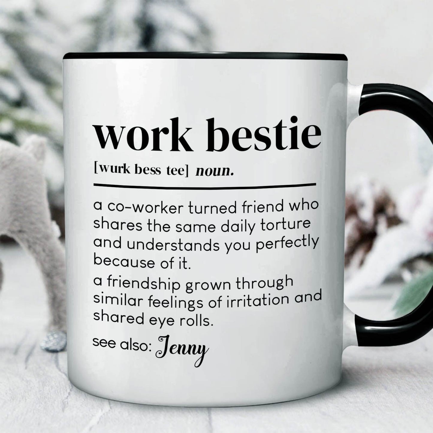 Work Bestie - Gift For Coworkers - Personalized Mug