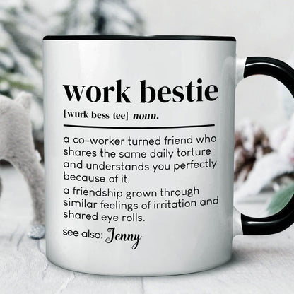 Work Bestie - Gift For Coworkers - Personalized Mug