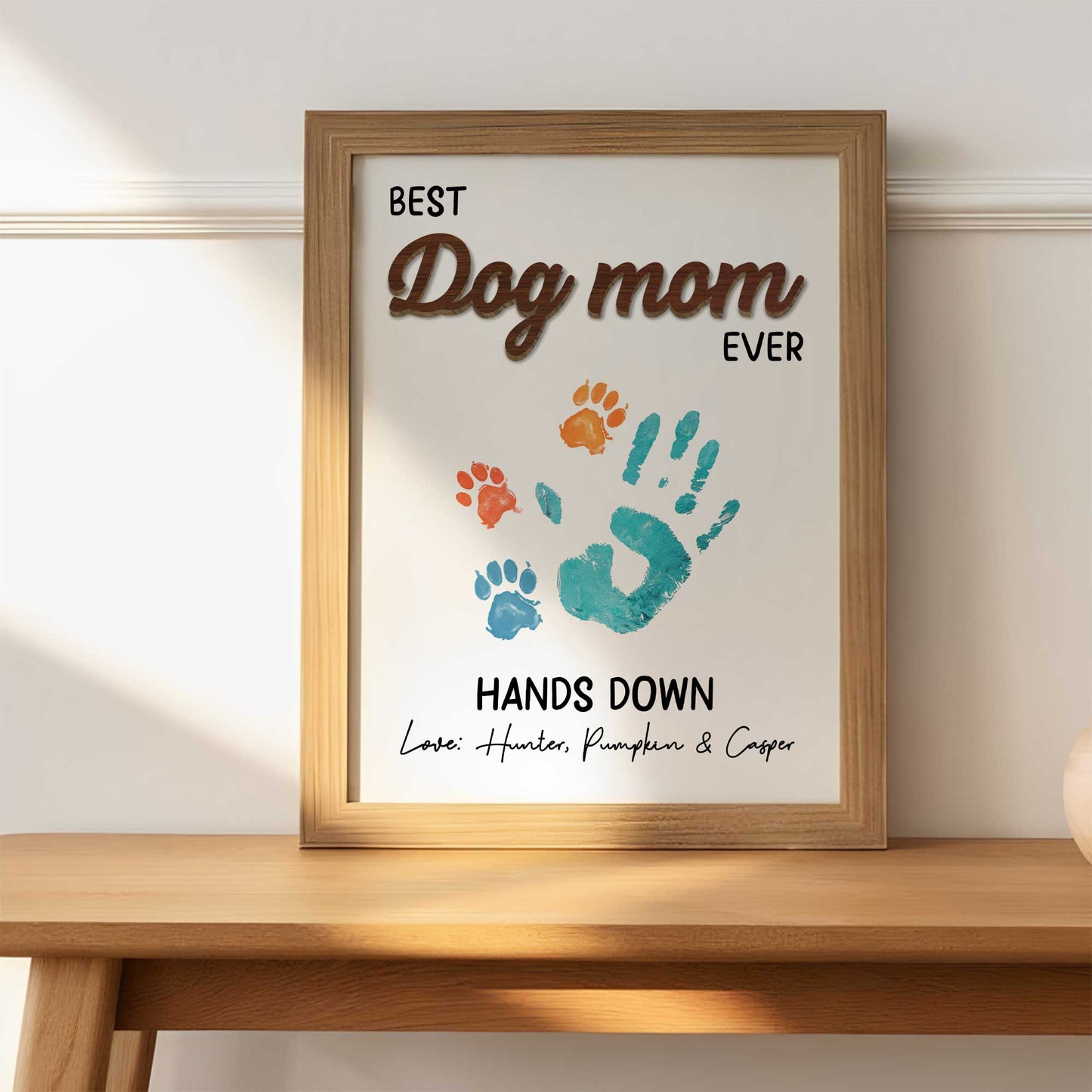 Pet Lover - Hands Down Sign - Personalized Wood Sign