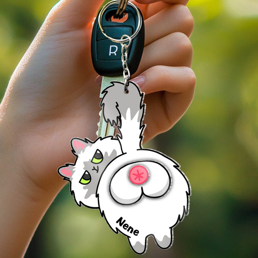 Pet Lover - Funny Cat - Personalized Acrylic Shaking Keychain