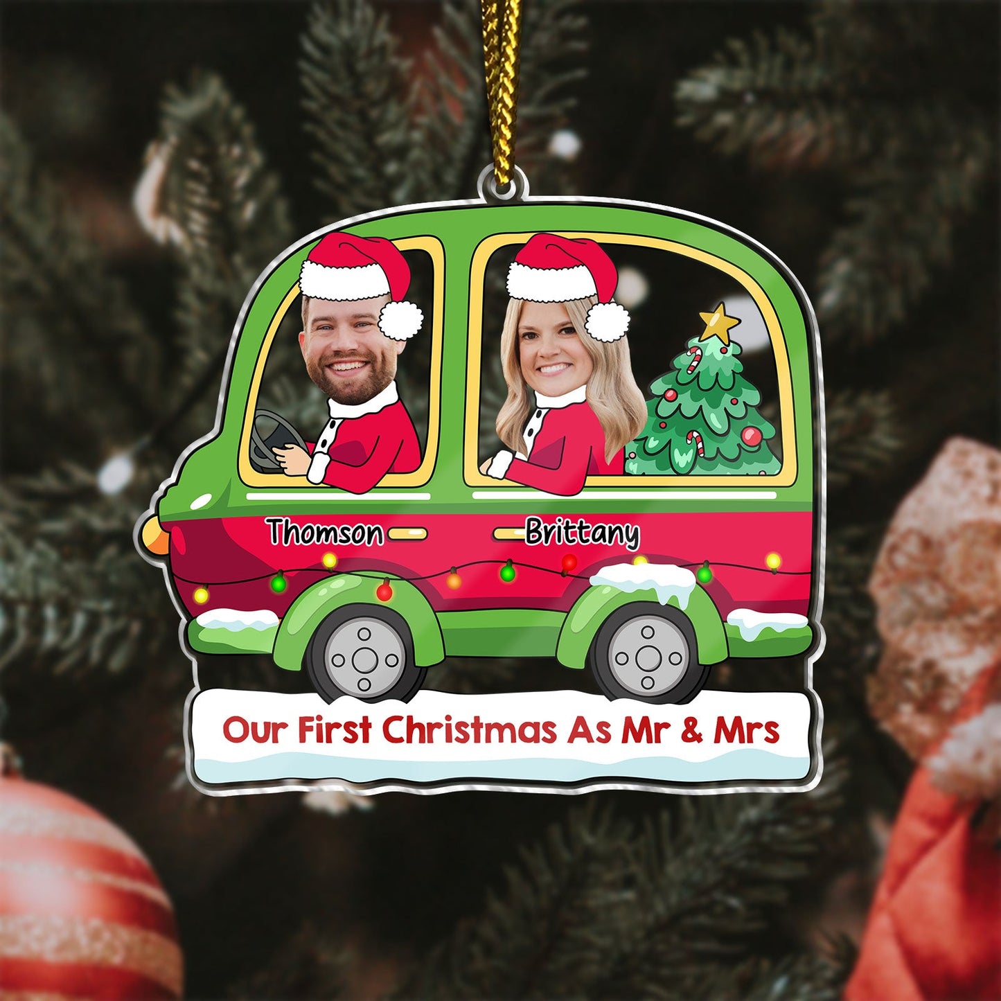 Family - First Christmas 2024 - Personalized Acrylic Car