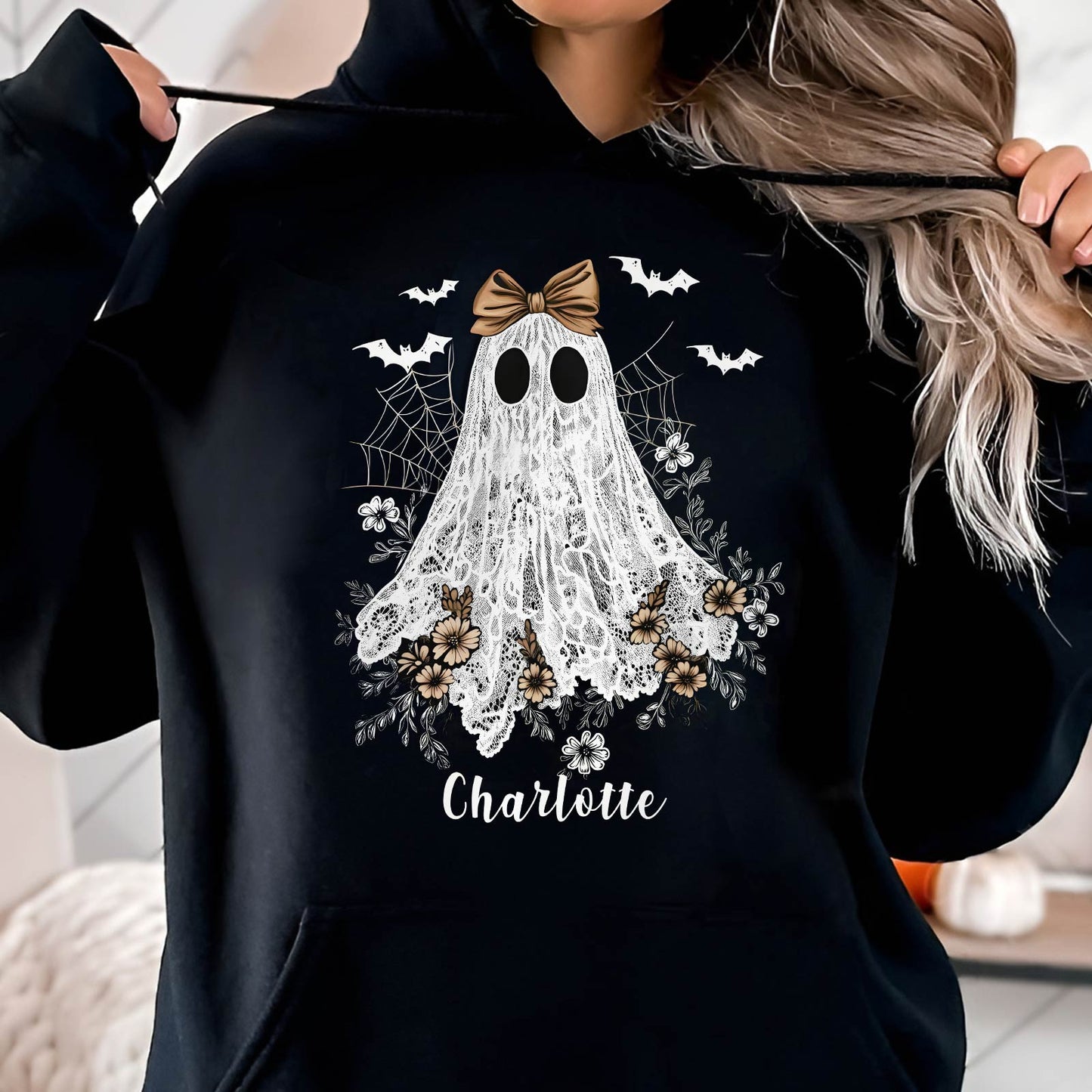 Halloween - Girly Ghost - Personalized Shirt