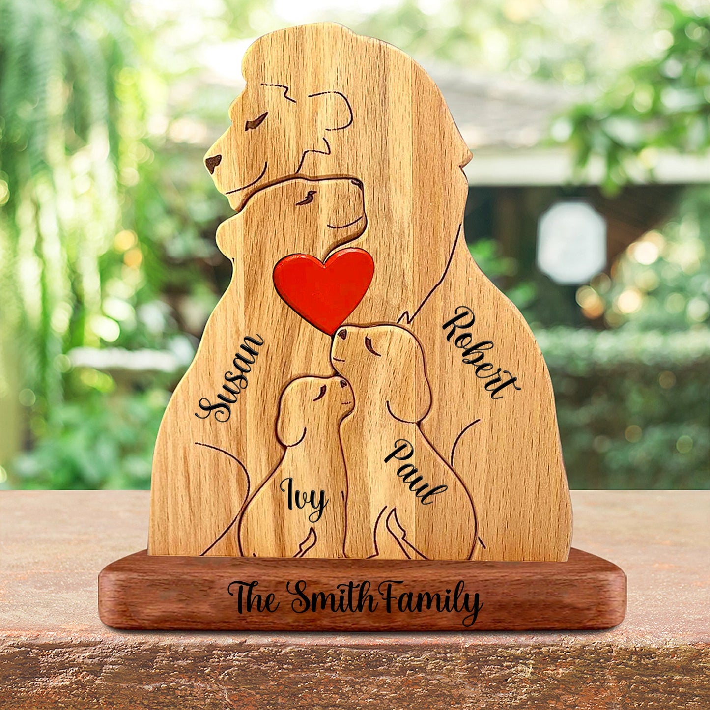 Family - Pet Family - Personalized Wooden Puzzle