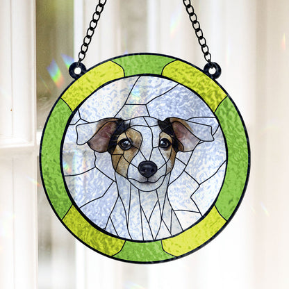 Pet Lovers - Custom Dog Portrait From Photo - Personalized Suncatcher