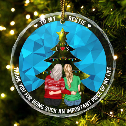 Family - To Grow An Old Friend - Personalized Circle Glass Ornament