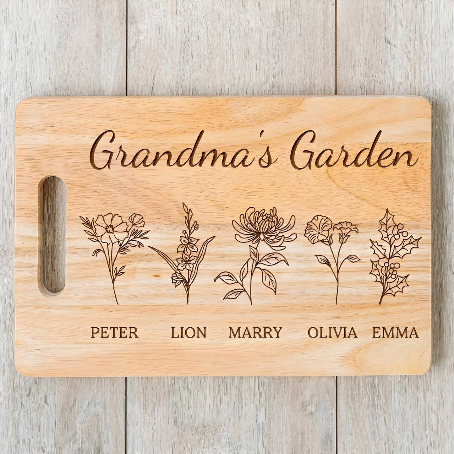 Mother - Mom's Garden is Her Children - Personalized Cutting Board