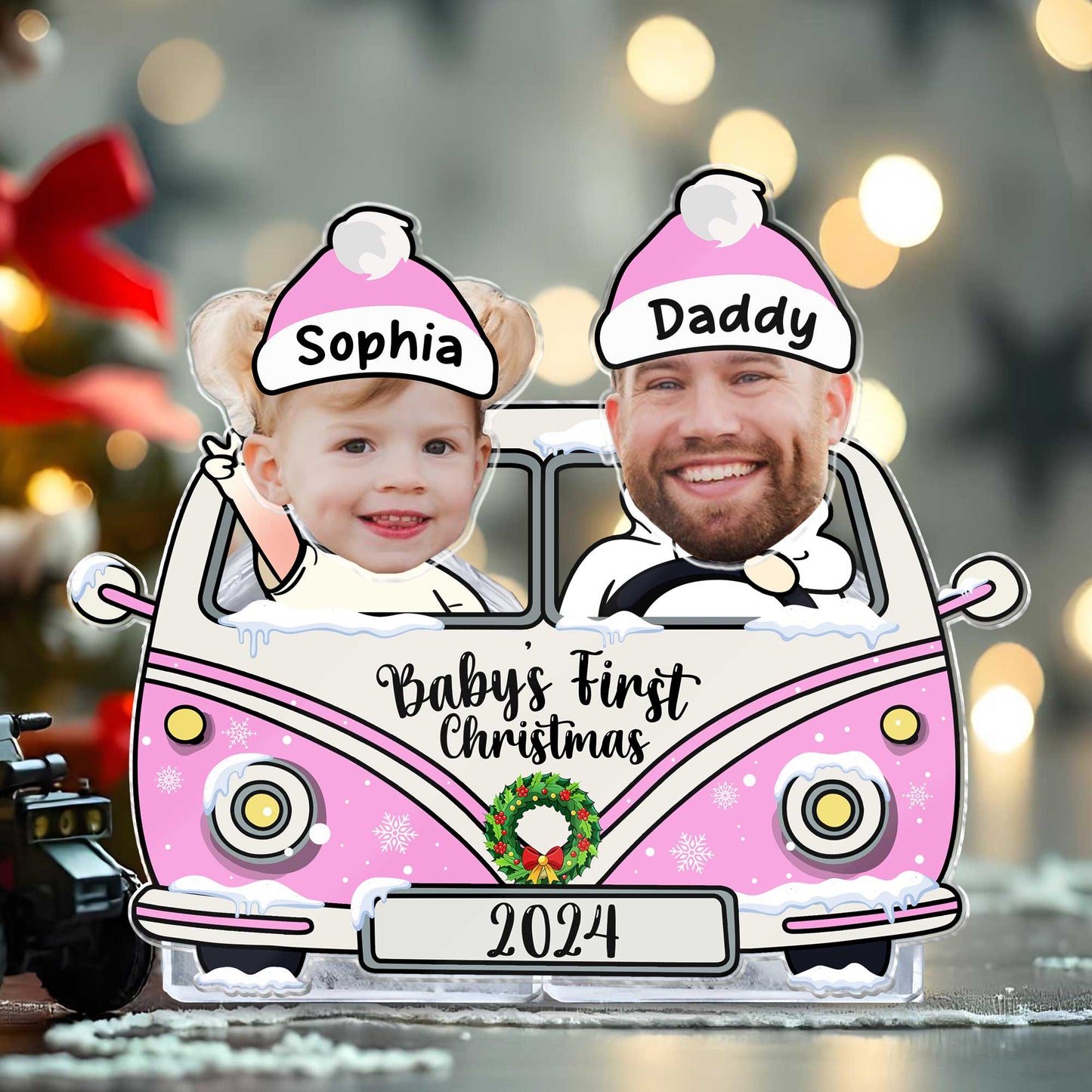 Family - Drive Safe Daddy - Personalized Custom Photo Shaking Head Standee