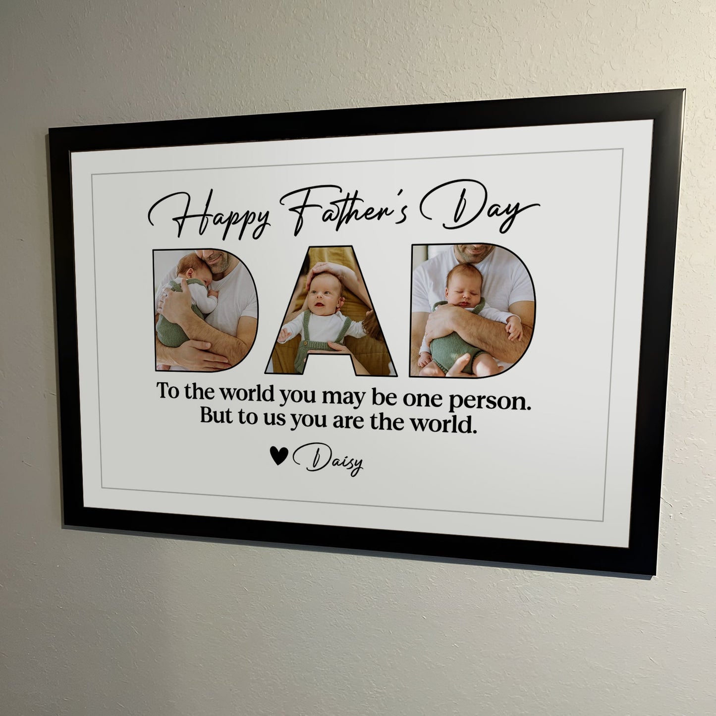 Father - Upload Photo Happy Father's Day - Personalized Poster