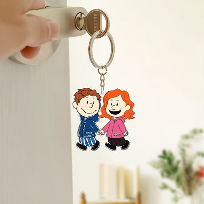 Couple - Hand In Hand -  Personalized Acrylic Keychain