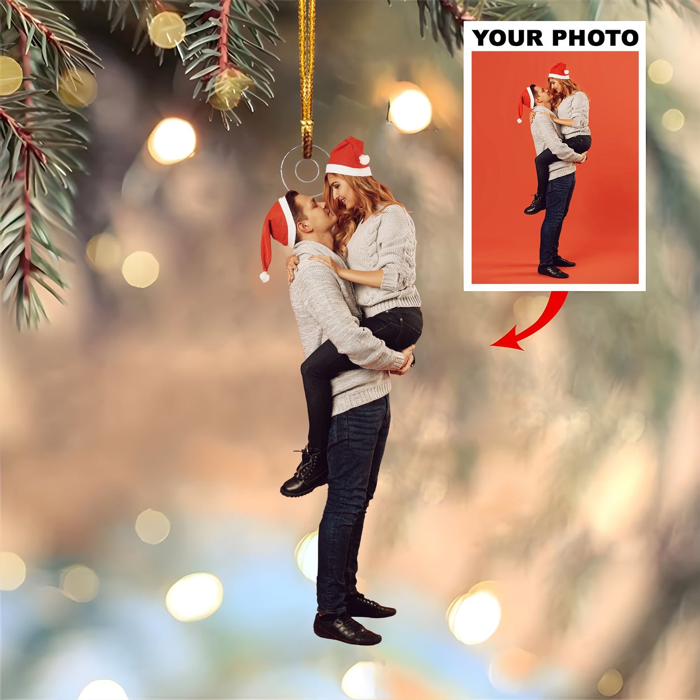 Couple - You And Me - Personalized Photo Acrylic Ornament