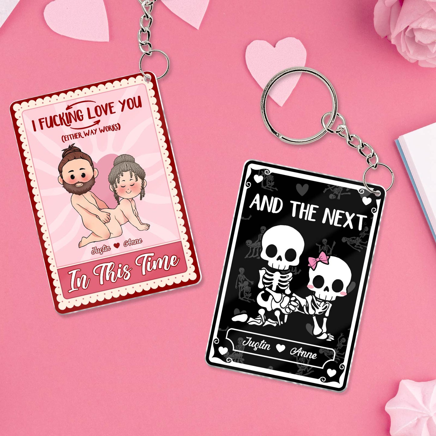 CoupIe - F*cking Love You In This Life & The Next - Personalized Acrylic Keychain