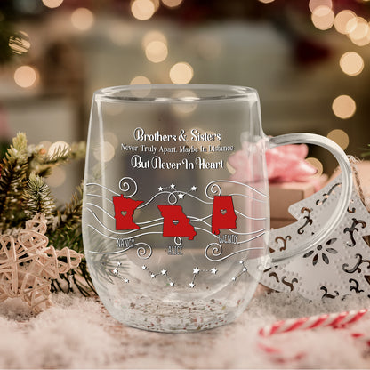 When You Are Next Door - Personalized Double Walled Glass Mug