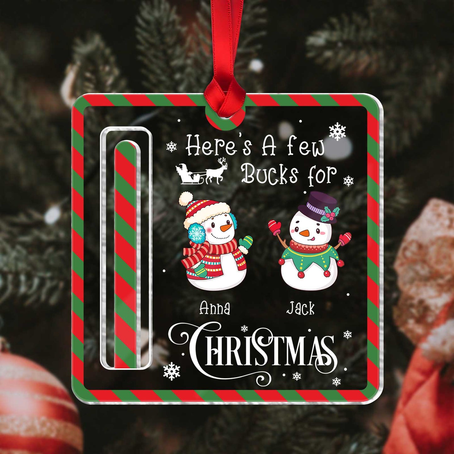 Christmas - Money Holder - Personalized Ornament