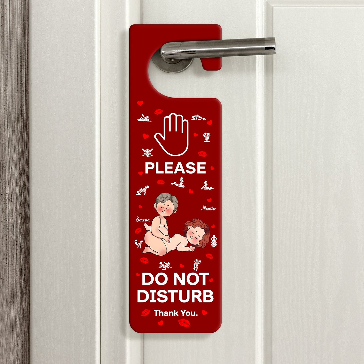 Couple - Do Not Disturb - Personalized Door Hanger