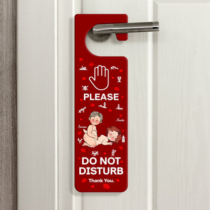 Couple - Do Not Disturb - Personalized Door Hanger