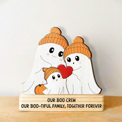 Halloween - Our Boo Crew We Don't Do Basic We Do Boo - Personalized Wooden Puzzle