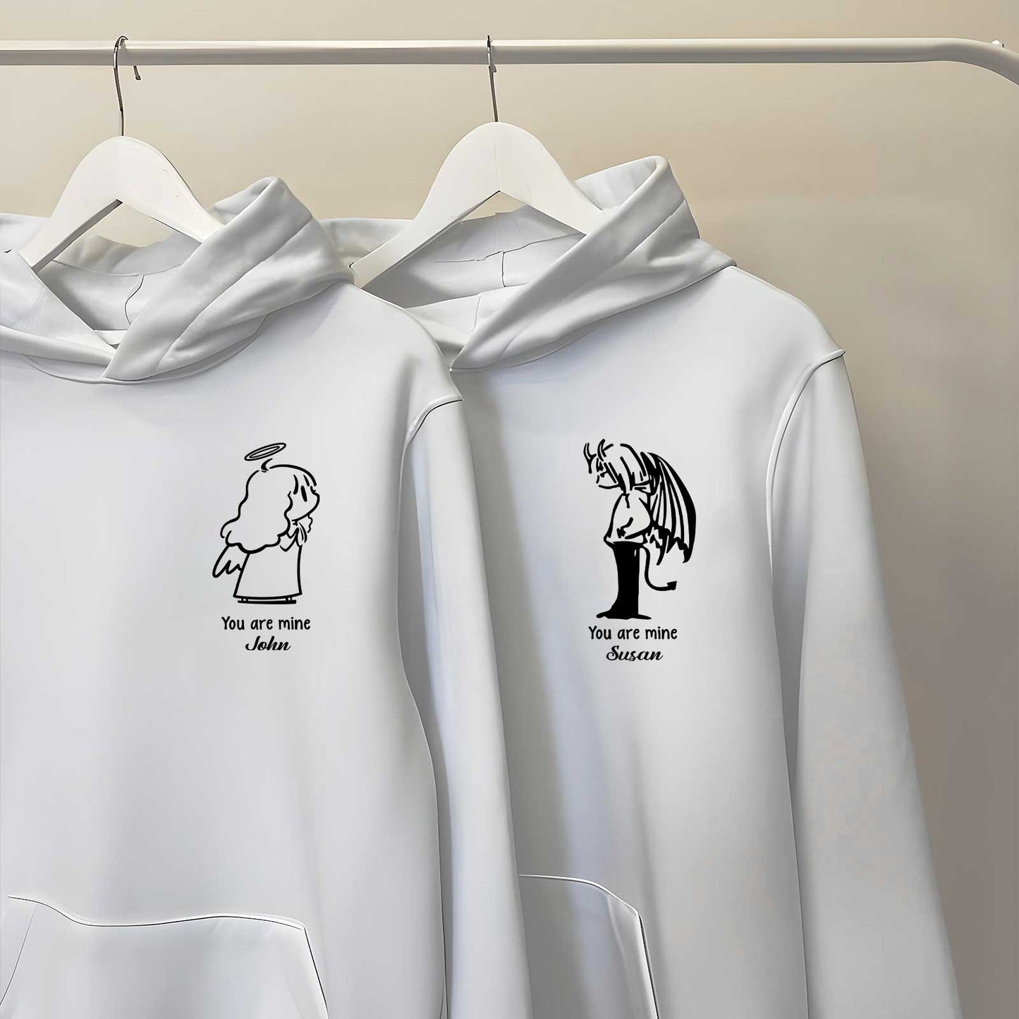 Couple - A Little Angel - Personalized T-shirt, Hoodie & Sweater