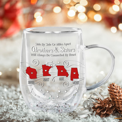 When You Are Next Door - Personalized Double Walled Glass Mug