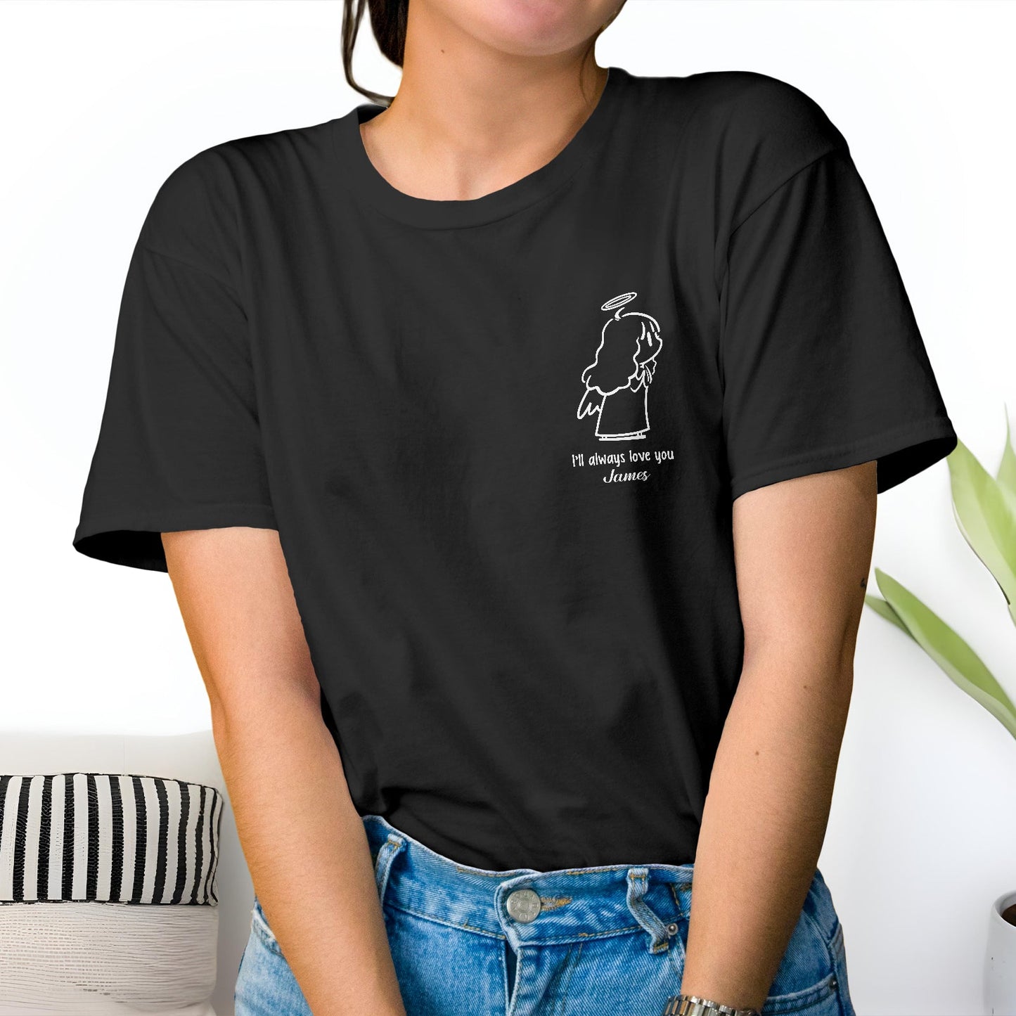 Couple - A Little Angel - Personalized T-shirt, Hoodie & Sweater
