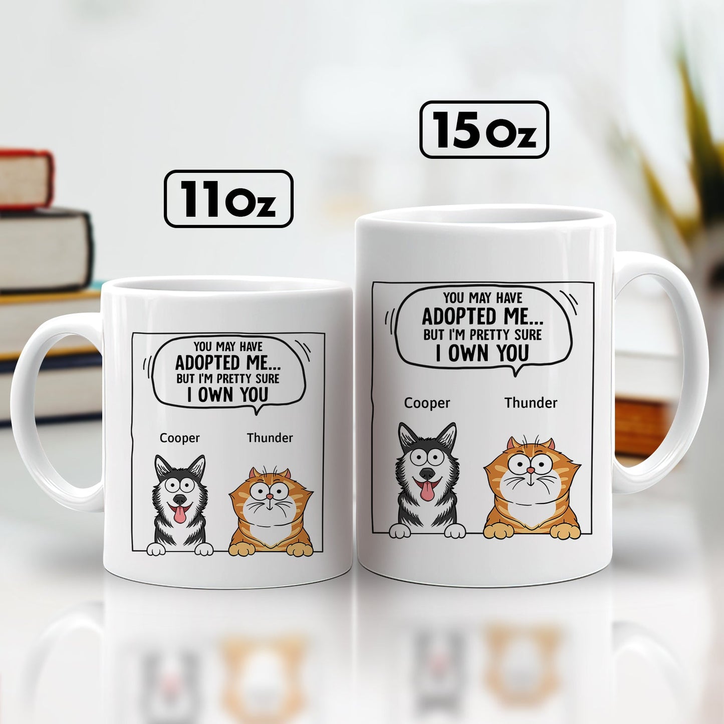 Pet Lovers - Dogs & Cats We Own You - Personalized Mug