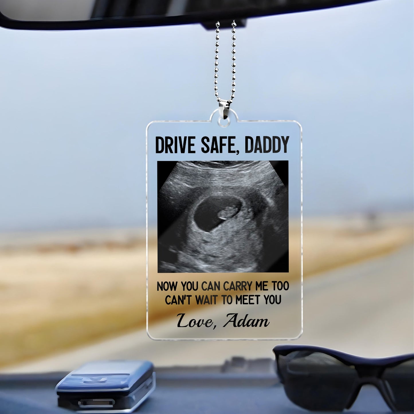 Family - Drive Safe, Daddy - Personalized Car Hanger