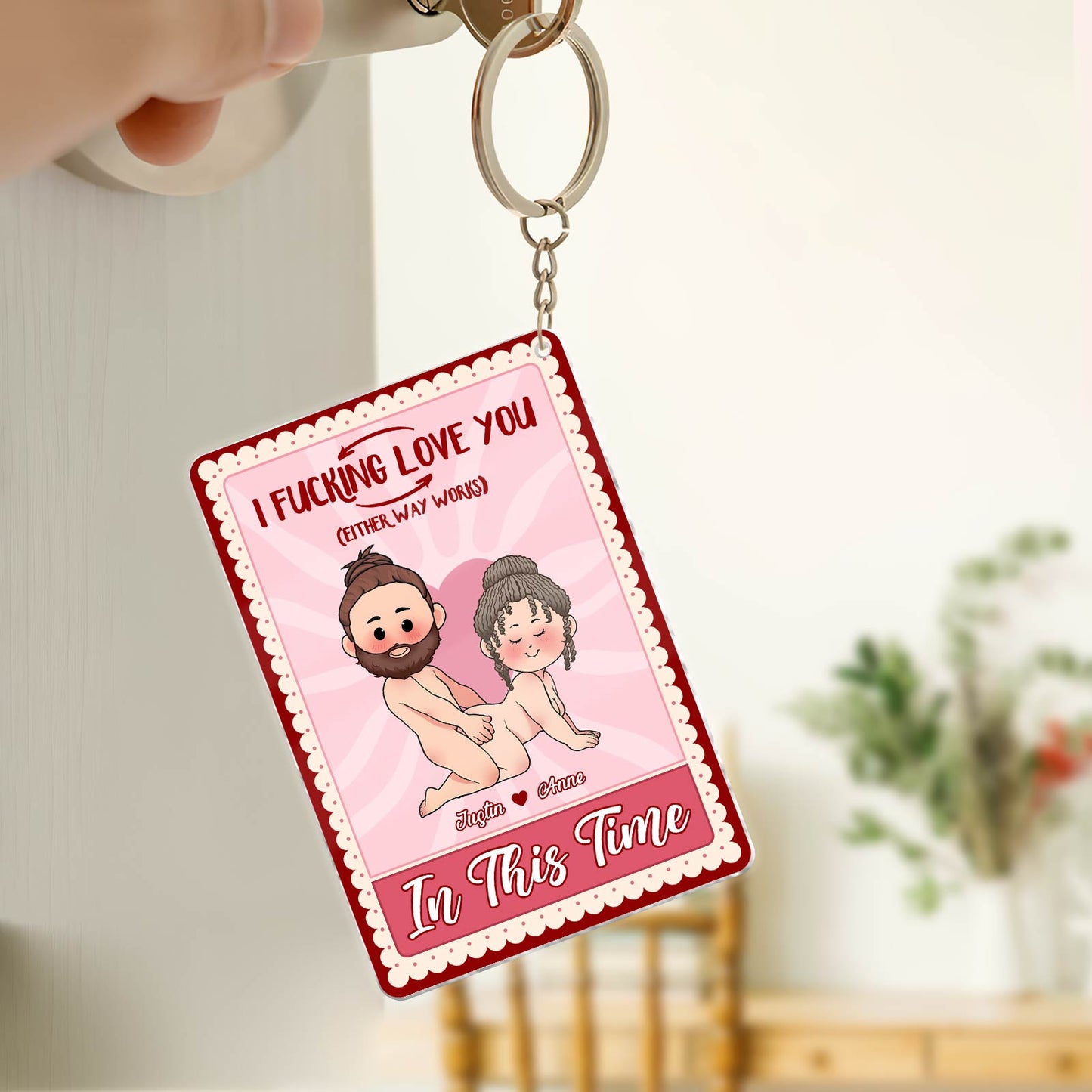 CoupIe - F*cking Love You In This Life & The Next - Personalized Acrylic Keychain