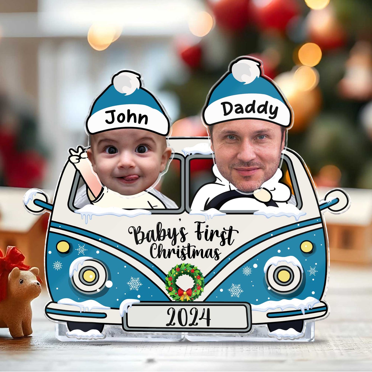 Family - Drive Safe Daddy - Personalized Custom Photo Shaking Head Standee