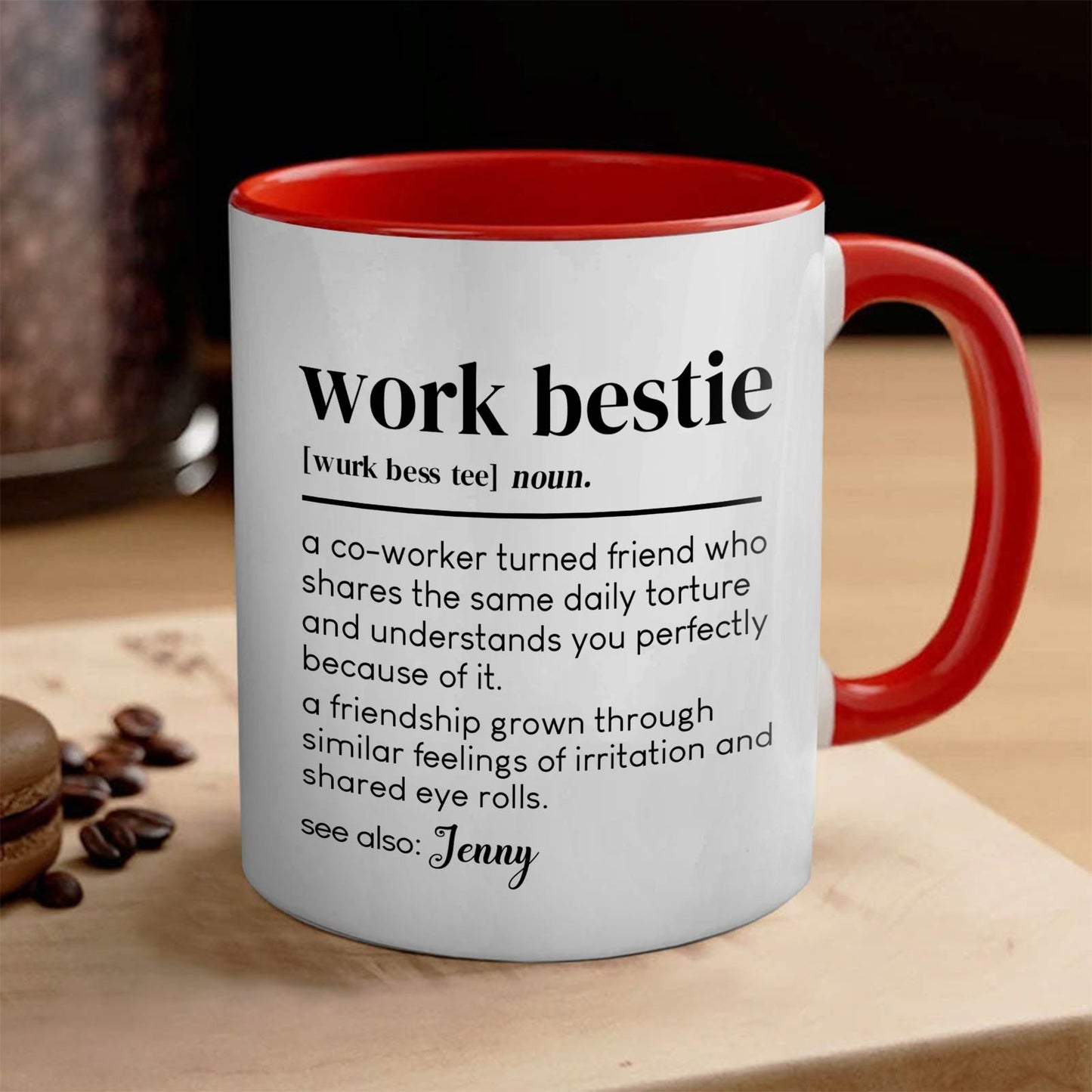 Work Bestie - Gift For Coworkers - Personalized Mug