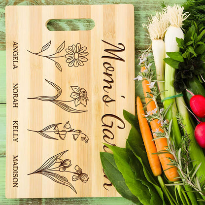 Mother - Mom's Garden is Her Children - Personalized Cutting Board