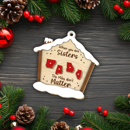 Family - When You Are Family The Miles Do Not Matter - Personalized Family Christmas Ornament