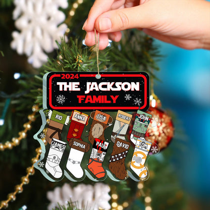 Family - Family Socks - Personalized Acrylic Ornament