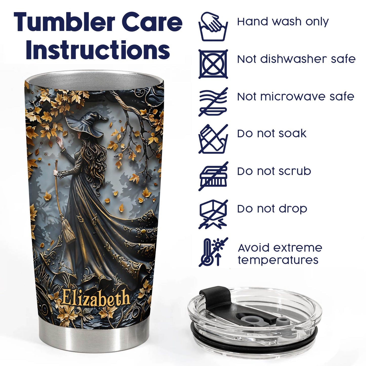 Beautiful Witch - Personalized Witch Tumbler