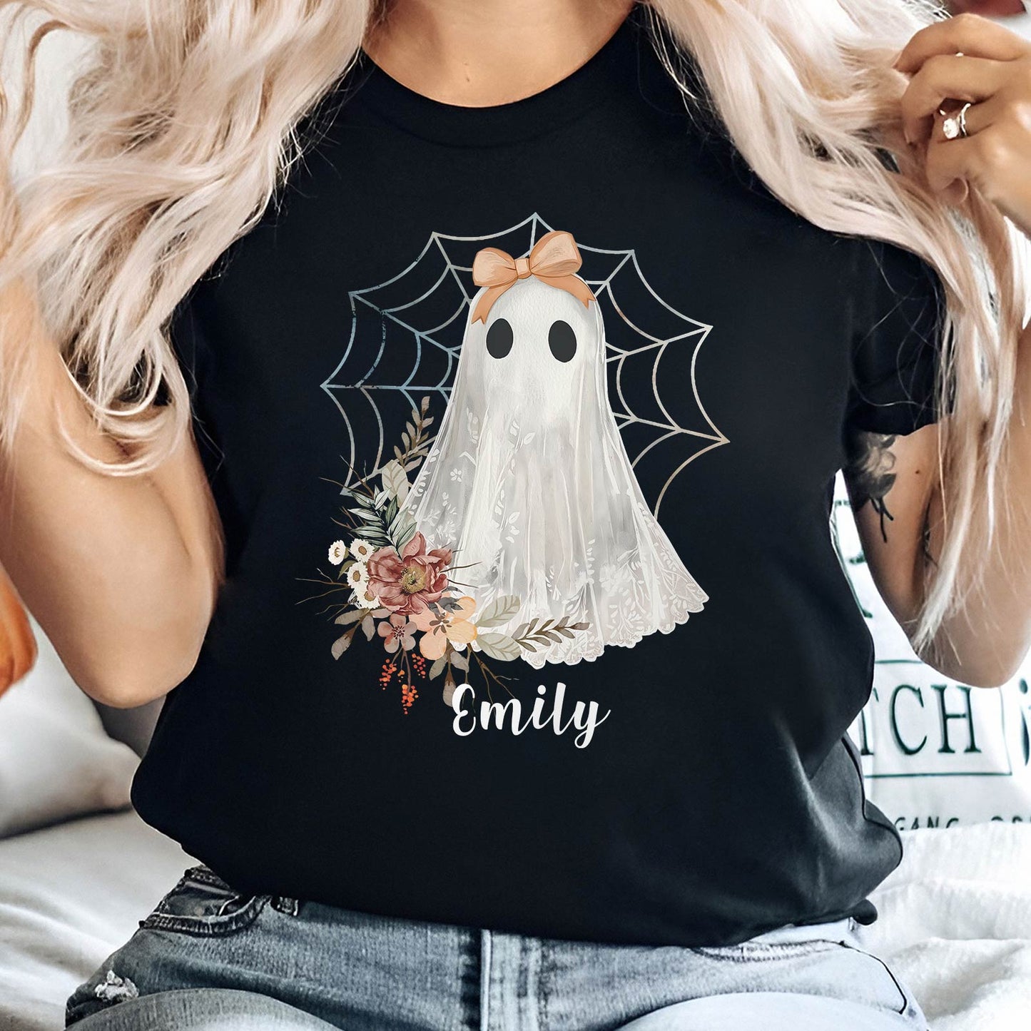 Halloween - Lace Ghost - Personalized Shirt