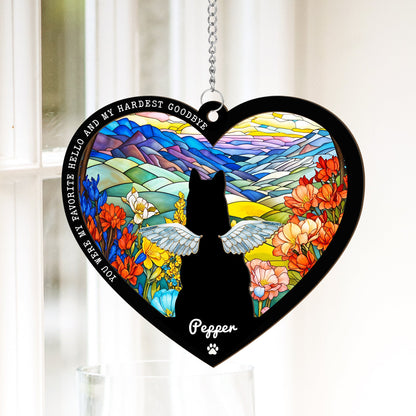 Pet Lover - Memorial Suncatcher - Personalized Pet Memorial Ornament