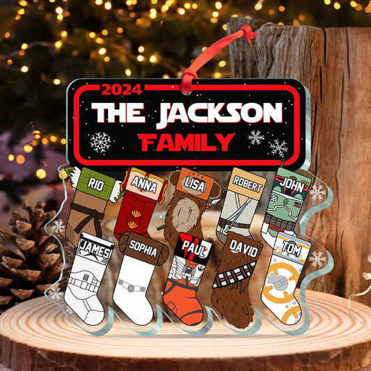 Family - Family Socks - Personalized Acrylic Ornament