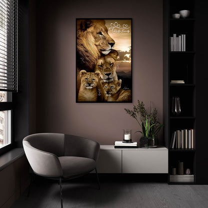 Family - Lion Family - Personalized Poster