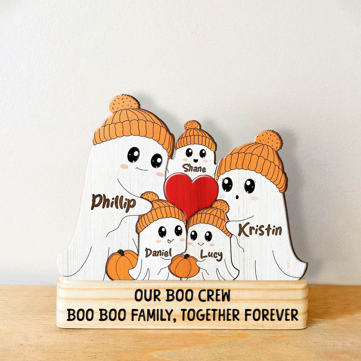 Halloween - Our Boo Crew We Don't Do Basic We Do Boo - Personalized Wooden Puzzle