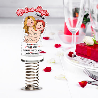 Couple - Drive Safe - Personalized Acrylic Shaking Standee
